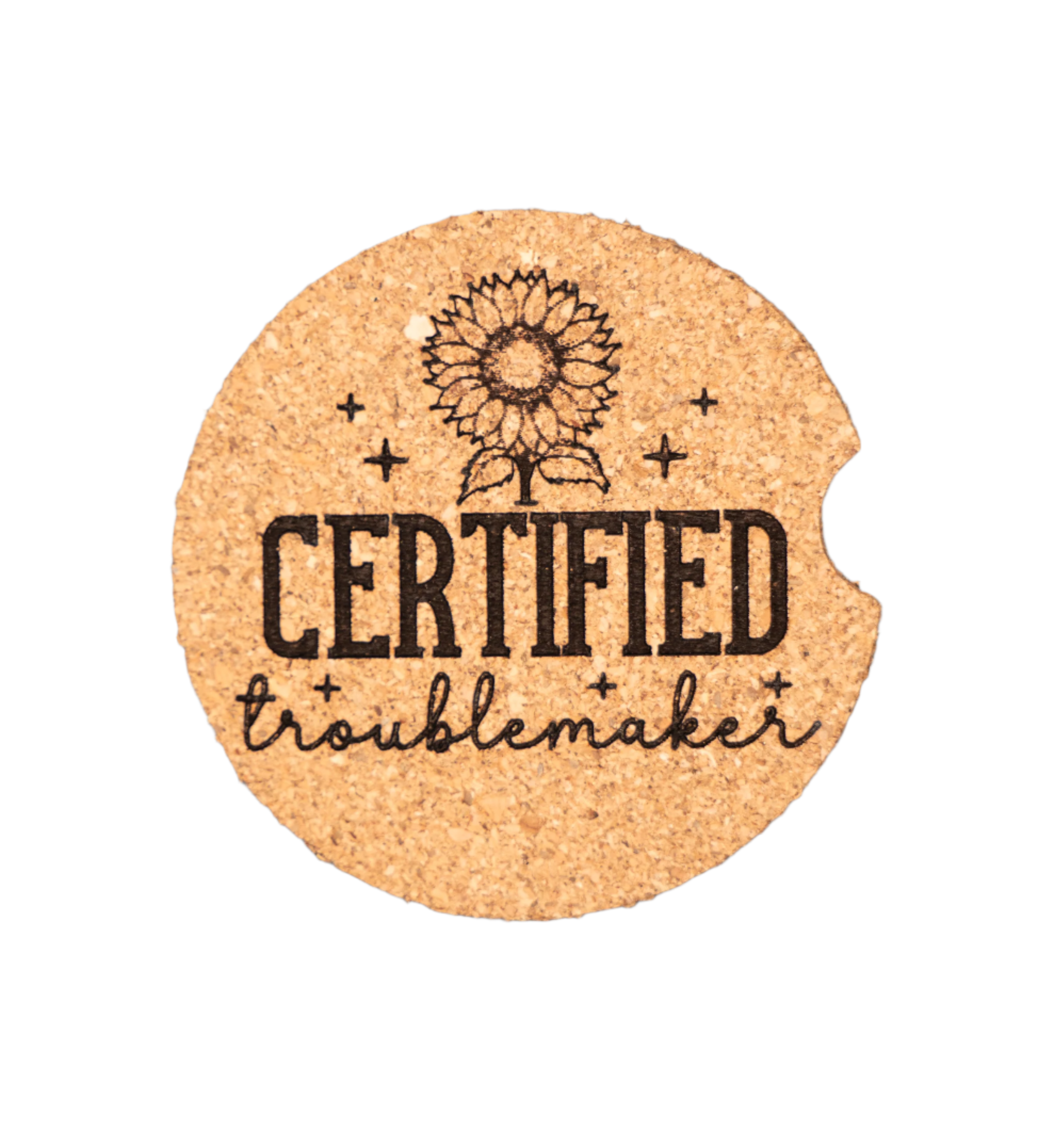 Certified Troublemaker Car Coaster