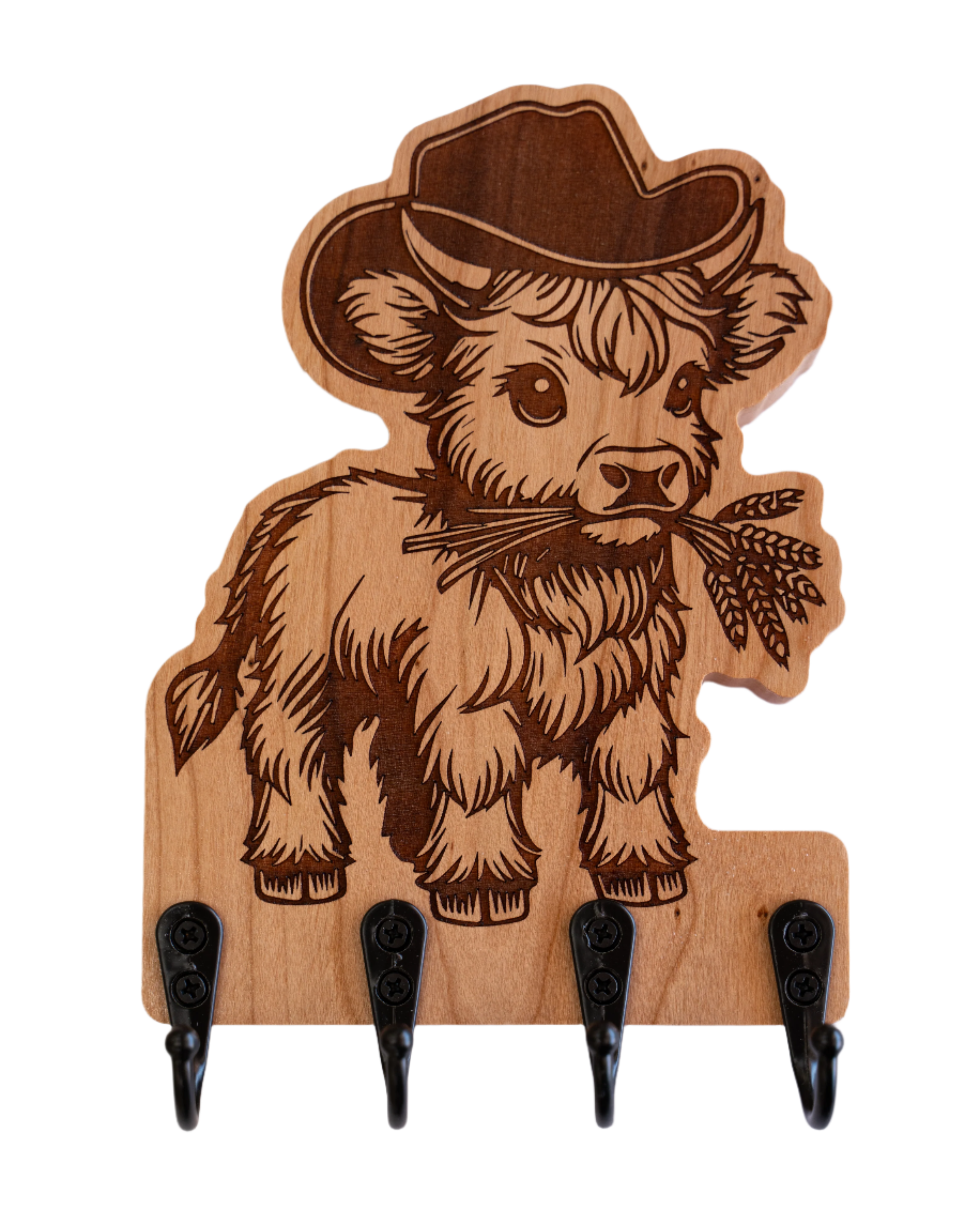 Cowboy Highland Cow Wall Hanger