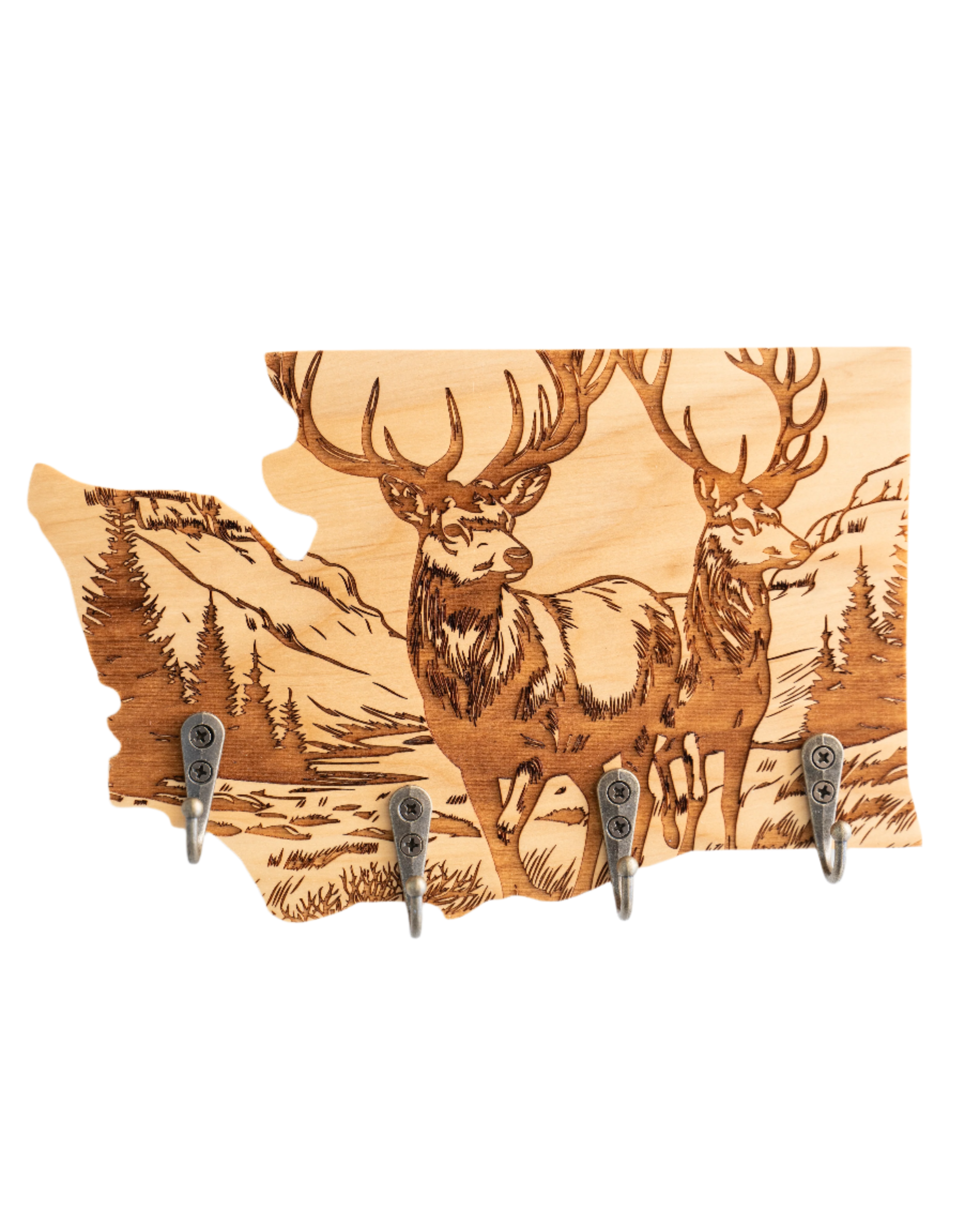 Two Elk Forest Washington Wall Hanger