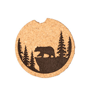 Bear In The Woods Car Coaster - GreyForge Customs