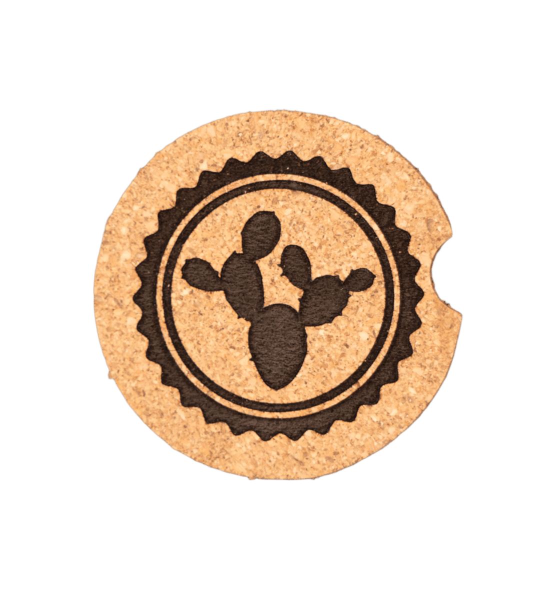 Cactus Circle 02 Car Coaster - GreyForge Customs