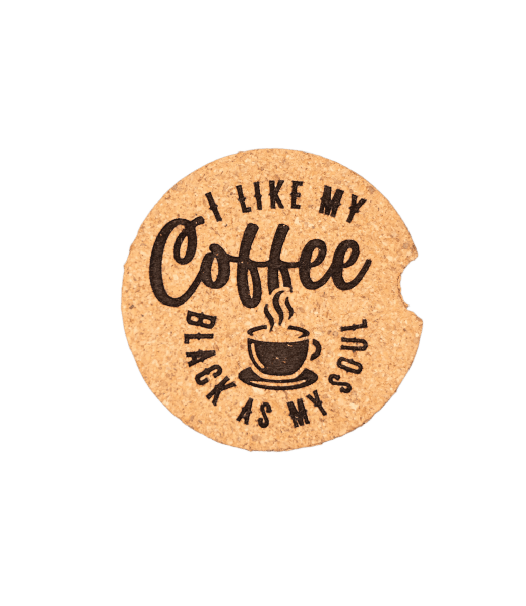 Coffee - Black Soul 02 Car Coaster - GreyForge Customs