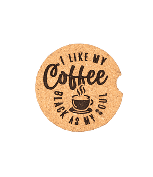 Coffee - Black Soul 02 Car Coaster - GreyForge Customs