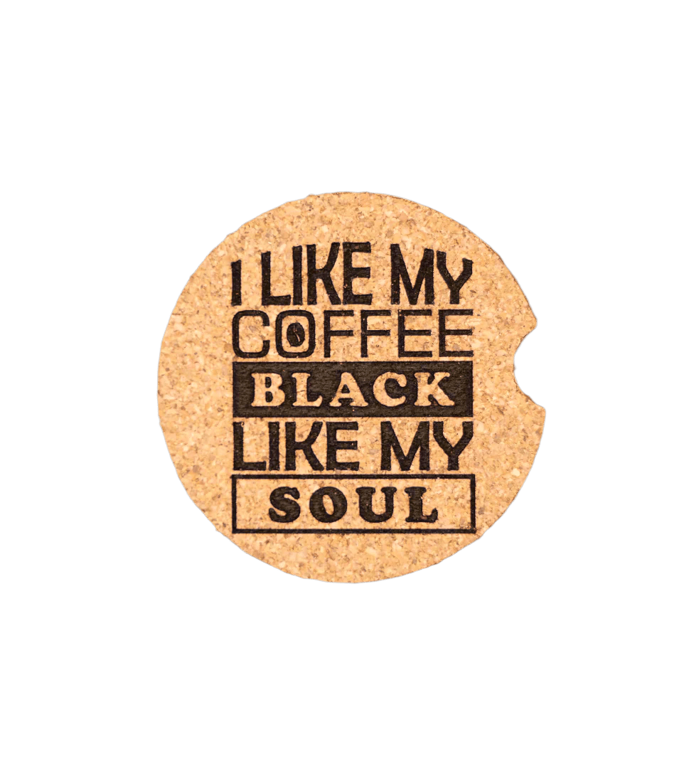Coffee - Black Soul Car Coaster - GreyForge Customs