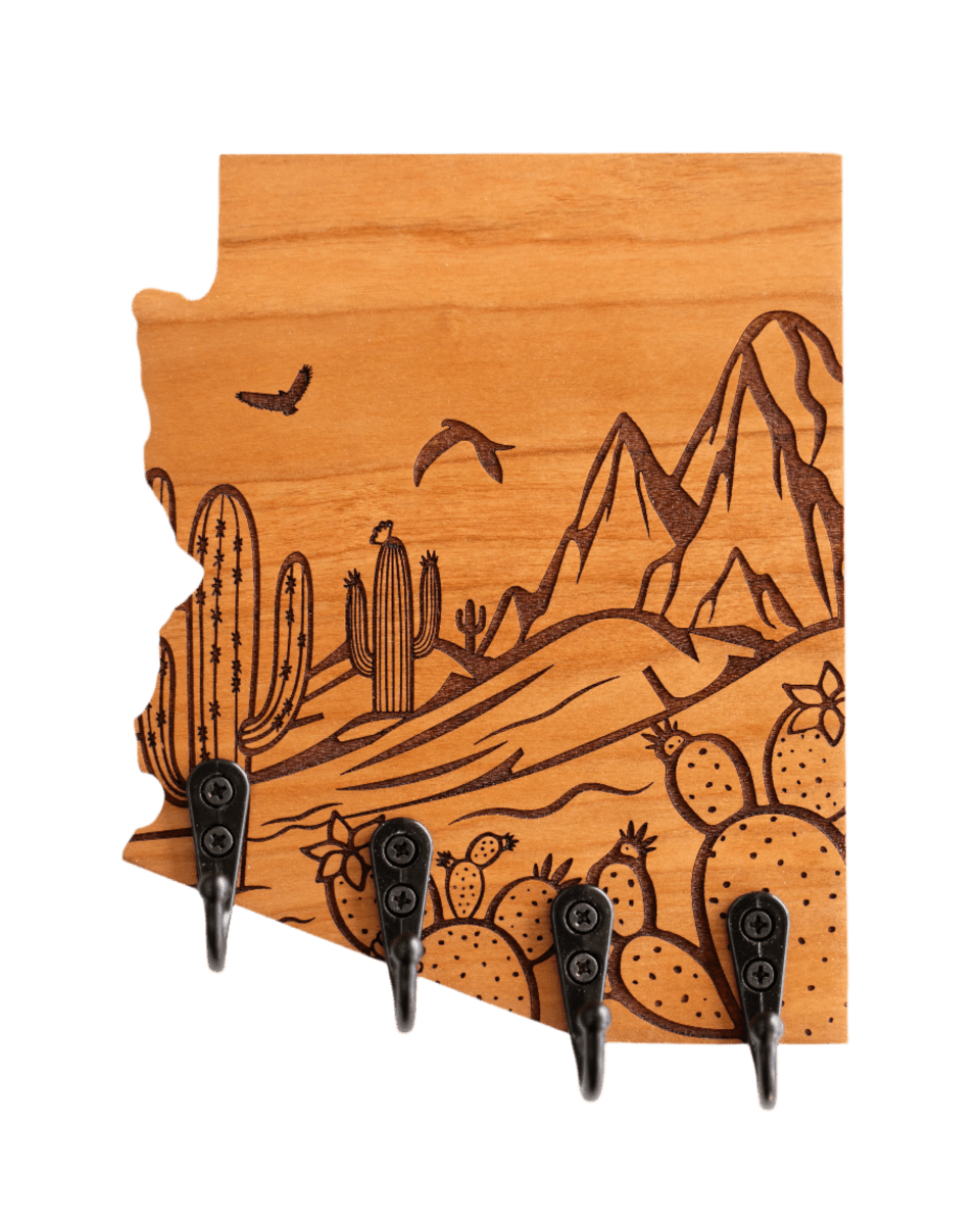 Desert Scene Arizona Wall Hanger - GreyForge Customs