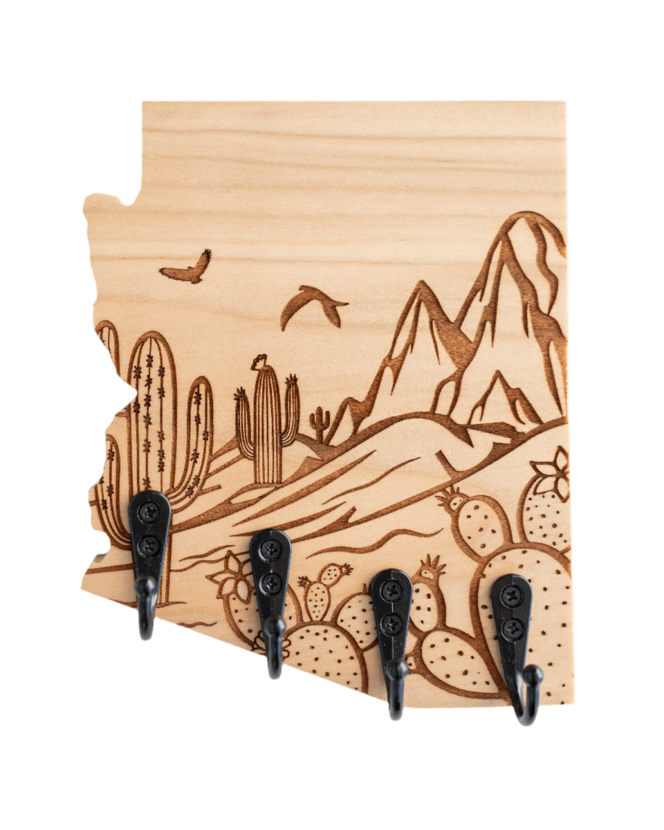 Desert Scene Arizona Wall Hanger - GreyForge Customs