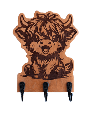 Happy Highland Cow 02 Wall Hanger - GreyForge Customs