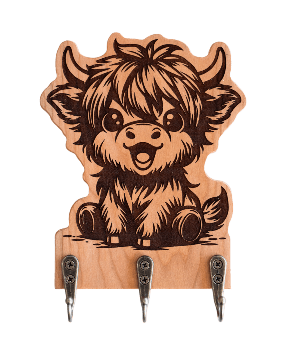 Happy Highland Cow 02 Wall Hanger - GreyForge Customs