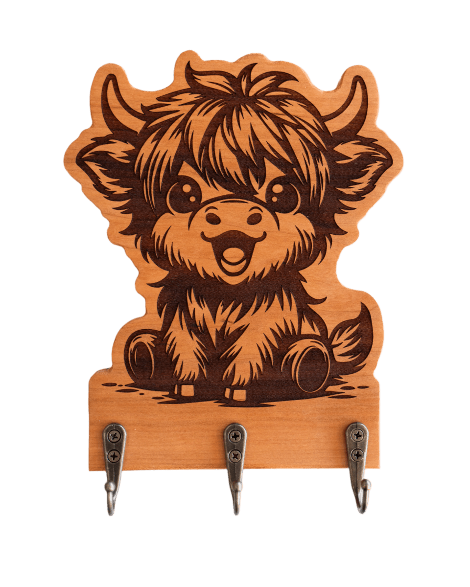 Happy Highland Cow 02 Wall Hanger - GreyForge Customs