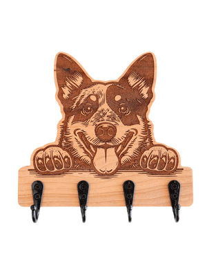Peeking Australian Cattle Dog 01 Wall Hanger - GreyForge Customs
