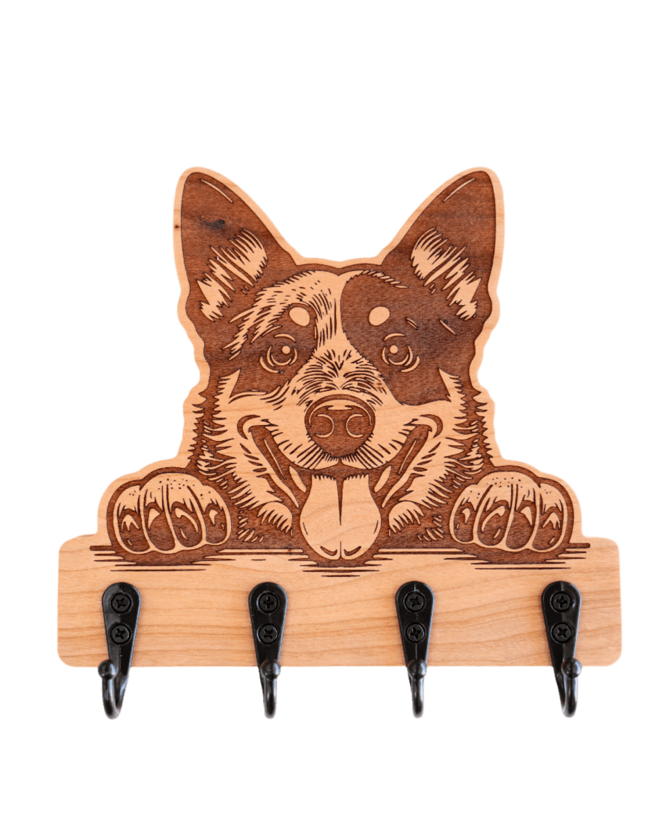 Peeking Australian Cattle Dog 01 Wall Hanger - GreyForge Customs