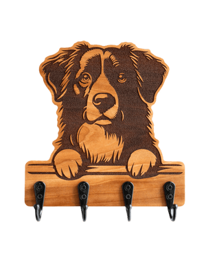 Peeking Australian Shepherd Wall Hanger - GreyForge Customs