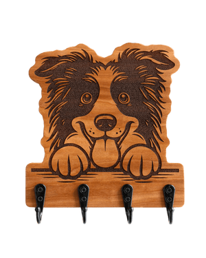 Peeking Border Collie 02 Wall Hanger - GreyForge Customs