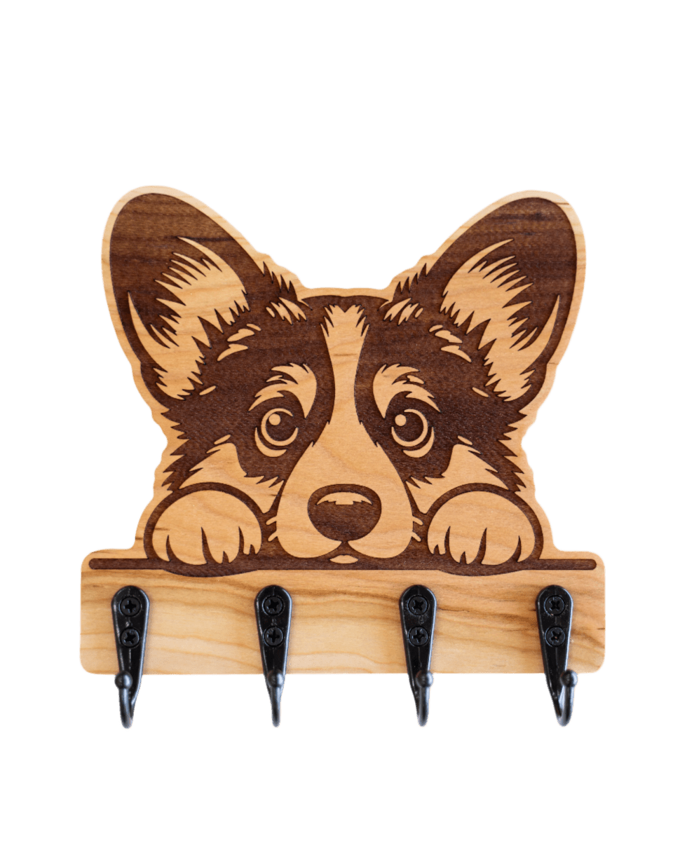 Peeking Corgi 01 Wall Hanger - GreyForge Customs