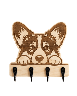 Peeking Corgi 01 Wall Hanger - GreyForge Customs