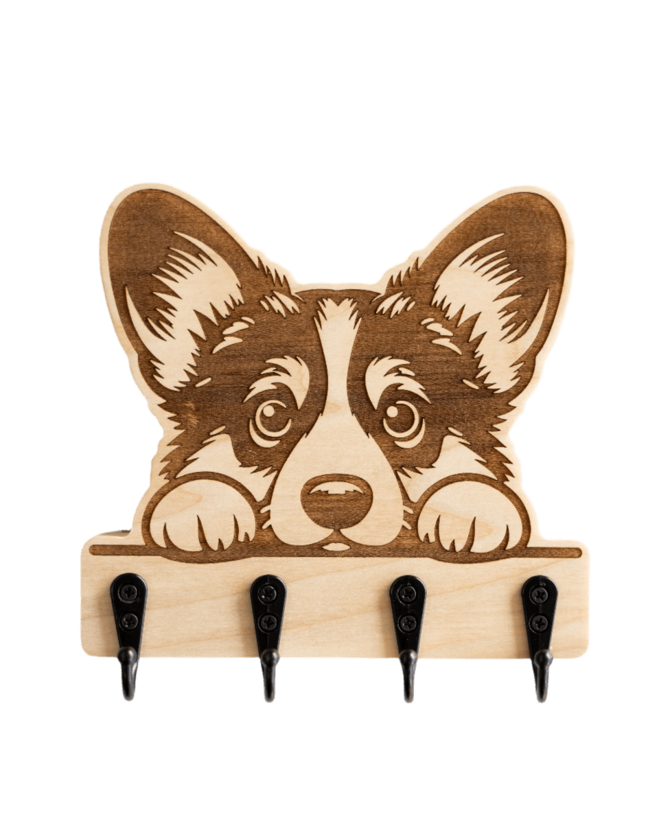Peeking Corgi 01 Wall Hanger - GreyForge Customs