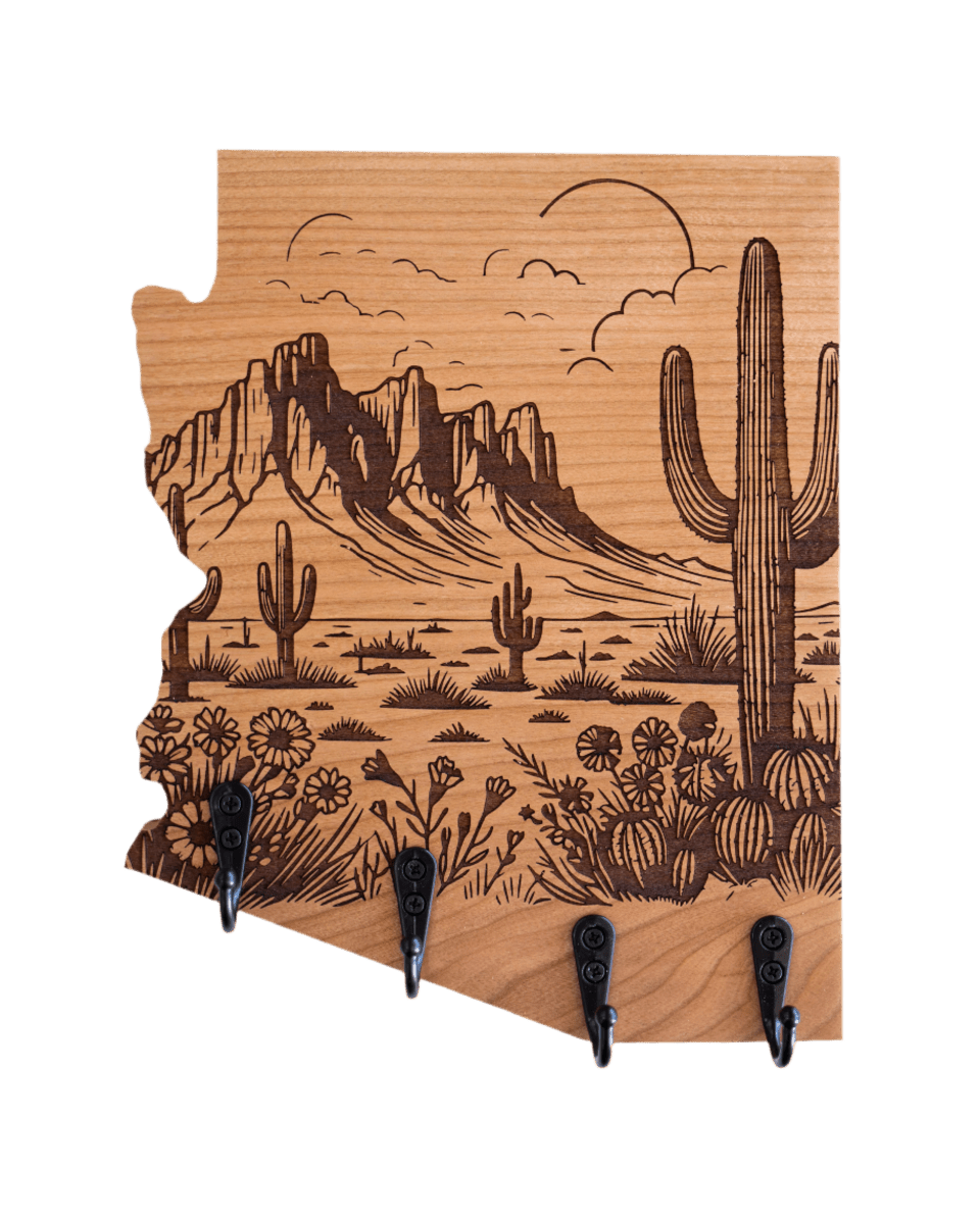 Superstition Mountains Arizona Wall Hanger - GreyForge Customs