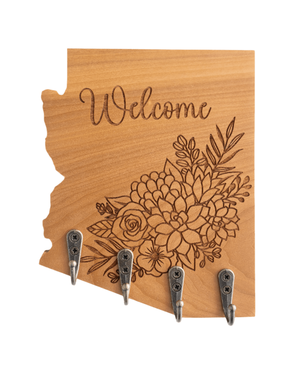 Welcome Succulent Bundle Arizona Wall Hanger - GreyForge Customs